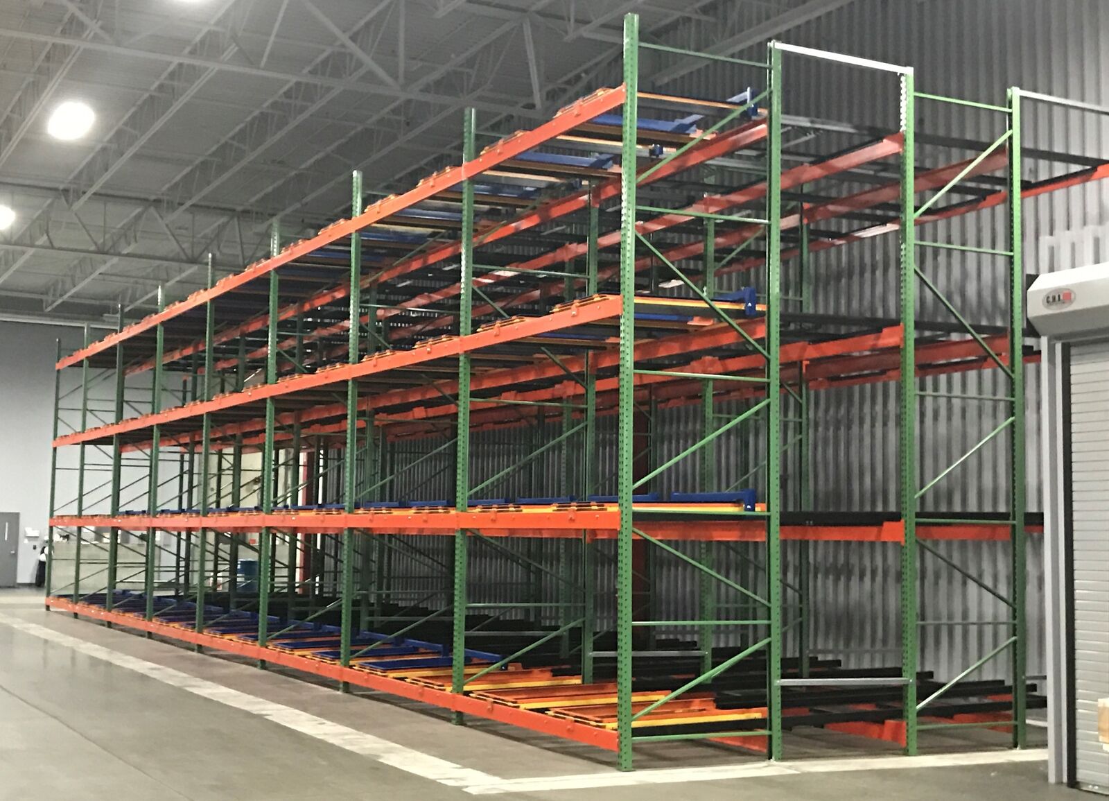 Pushback Rack storage system